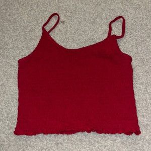 Red crop top